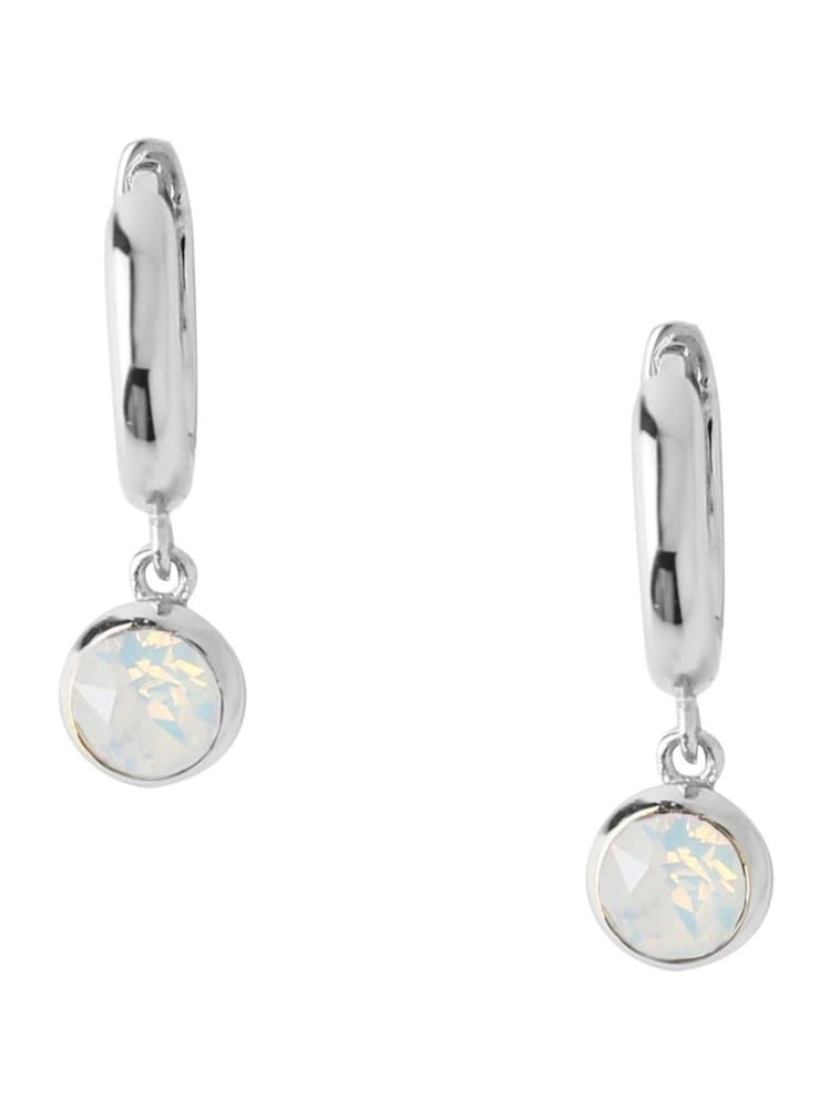 Orelia London Opal Swarovski Crystals Drop Huggie Hoop Earrings - Image 1 of 2 Orelia London Opal Swarovski Crystals Drop Huggie Hoop Earrings - Image 1 of 2