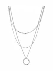 Orelia London Open Circle Three Row Necklace - Image 2 of 4