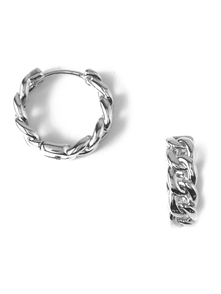 Orelia London Chain Huggie Hoop Earrings - Image 1 of 2