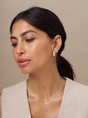Orelia London Chain Huggie Hoop Earrings - Image 2 of 2
