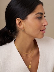 Orelia London Chain Huggie Hoop Earrings - Image 3 of 3
