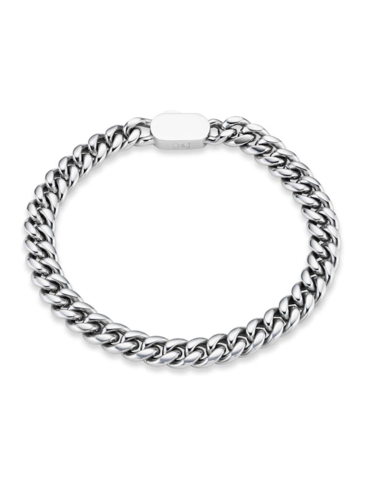 Orelia London Chunky Flat Curb and  Solid Clasp Bracelet - Image 1 of 2