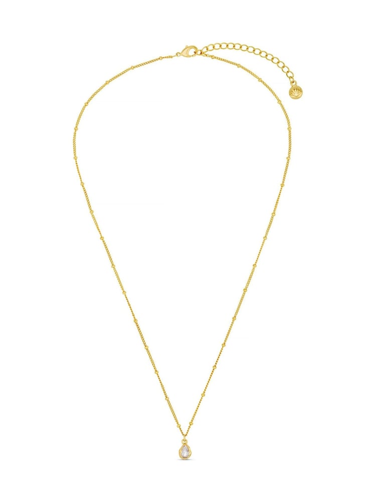 Orelia London Gold Tone Crystal Teardrop Necklace - Image 1 of 4 Orelia London Gold Tone Crystal Teardrop Necklace - Image 1 of 4