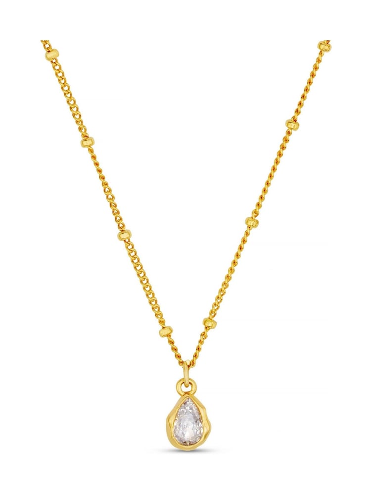 Orelia London Gold Tone Crystal Teardrop Necklace - Image 2 of 4