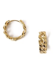 Orelia London Gold Tone Chain Mini Huggie Hoop Earrings - Image 1 of 2