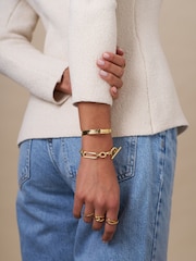 Orelia London Gold Tone Molten Bangle - Image 4 of 4