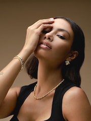 Orelia London Gold Tone Cross Link Chain Necklace - Image 4 of 4
