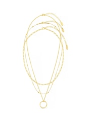Orelia London Open Circle Three Row Necklace - Image 1 of 3