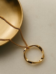 Orelia London Open Circle Mid Length Necklace - Image 3 of 4