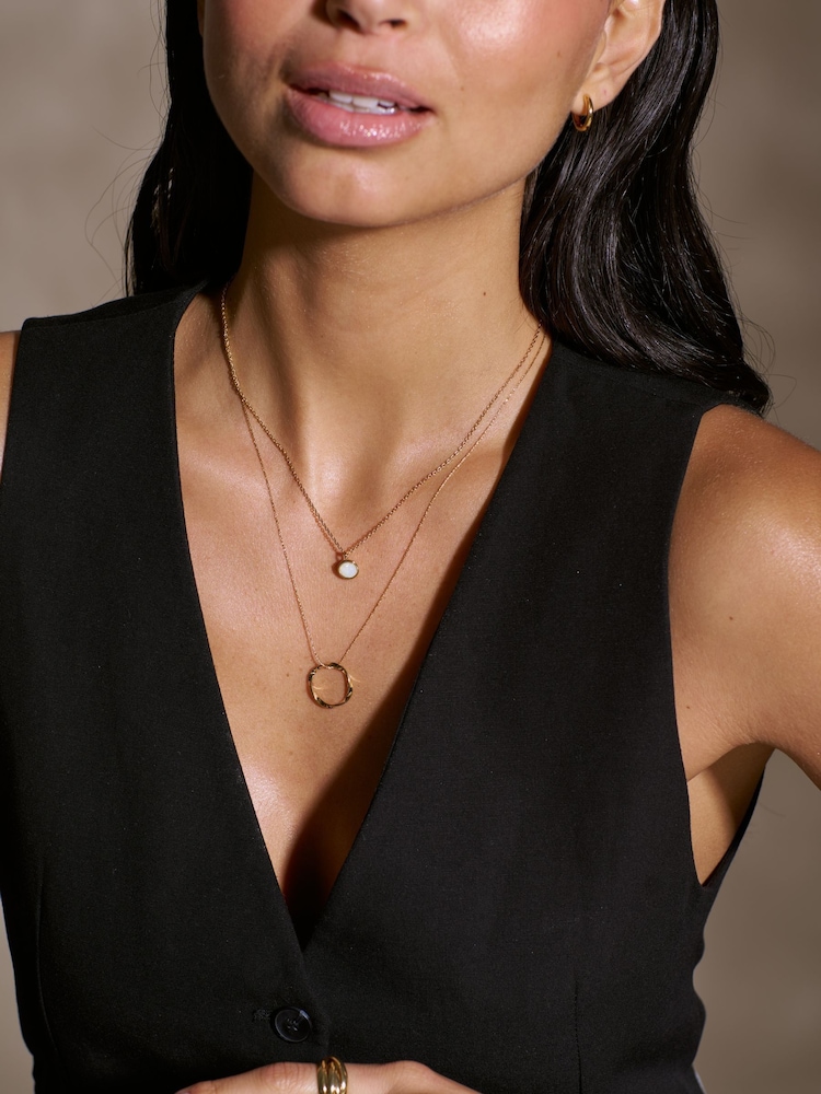 Orelia London Open Circle Mid Length Necklace - Image 4 of 4