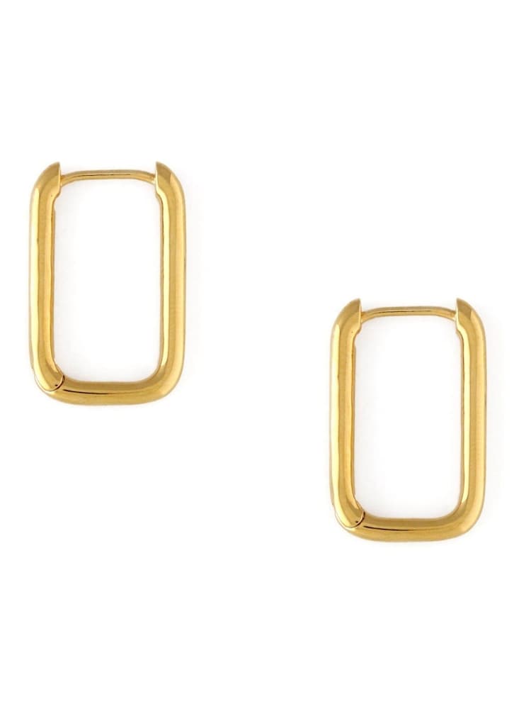 Orelia London Clean Metal Squoval Hoop Earrings - Image 1 of 2 Orelia London Clean Metal Squoval Hoop Earrings - Image 1 of 2
