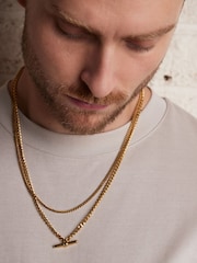 Orelia London Curb Chain T-bar Drop Necklace - Image 3 of 3