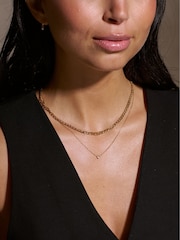 Orelia London Gold Tone Fine Stationed Crystal Collar Necklace - Image 3 of 3