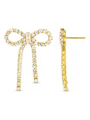 Orelia London Gold Tone Crystal Bow Earrings - Image 1 of 3