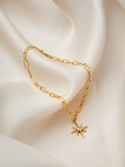 Orelia London Gold Tone Starburst Charm Chain Bracelet - Image 2 of 2
