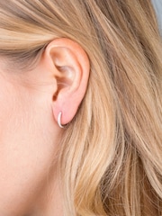 Orelia London Pave Huggie Hoop Earrings - Image 2 of 3
