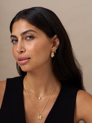Orelia London Interlocking Hoop Earrings - Image 1 of 2