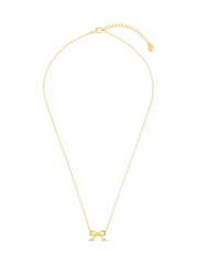 Orelia London Gold Tone Delicate Bow Charm Necklace - Image 1 of 4