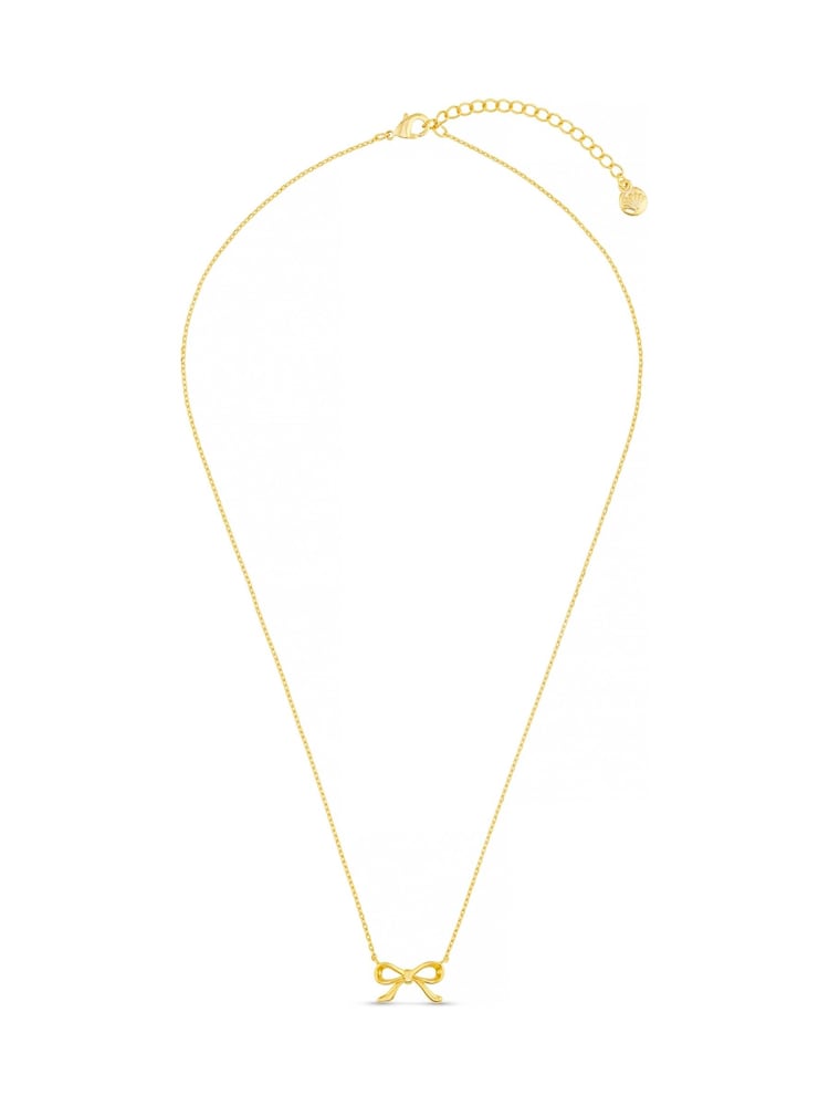 Orelia London Gold Tone Delicate Bow Charm Necklace - Image 1 of 4