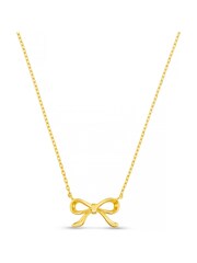 Orelia London Gold Tone Delicate Bow Charm Necklace - Image 2 of 4