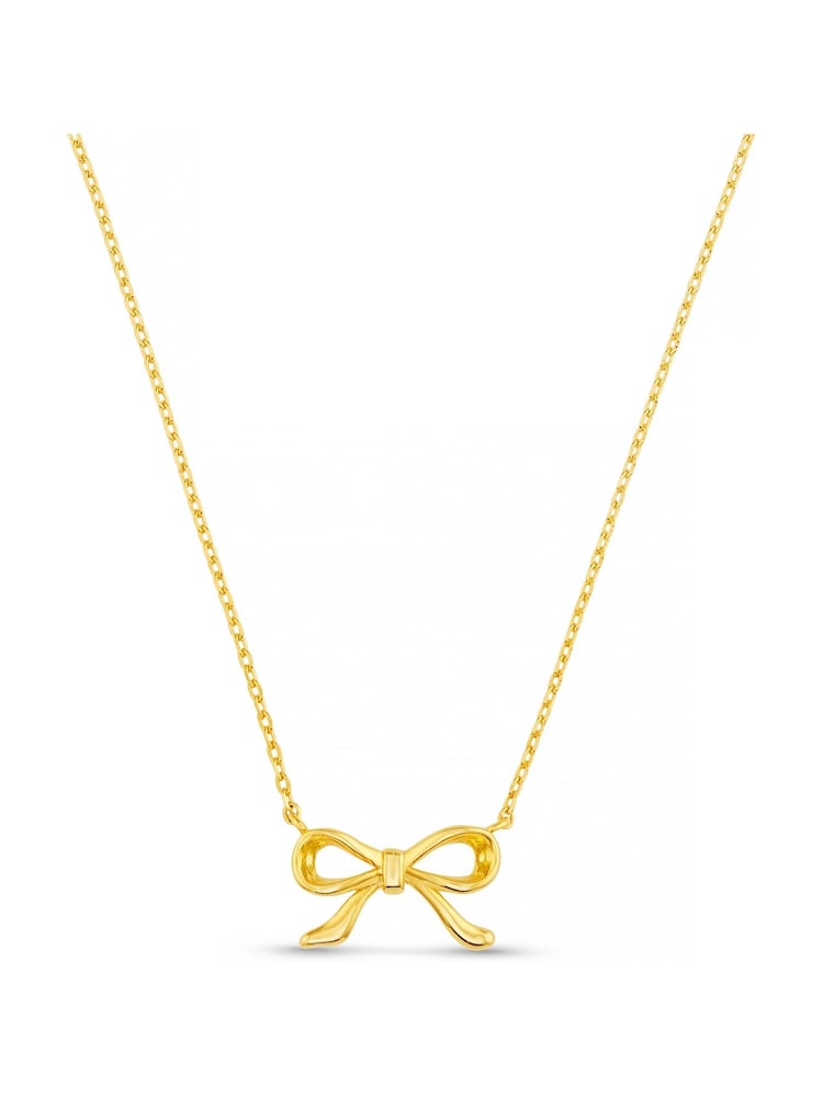 Orelia London Gold Tone Delicate Bow Charm Necklace - Image 2 of 4 Orelia London Gold Tone Delicate Bow Charm Necklace - Image 2 of 4