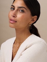 Orelia London Pave Huggie Hoop Earrings - Image 3 of 3