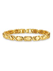 Orelia London Gold Tone Solid Cross Metal Tennis Bracelet - Image 1 of 4