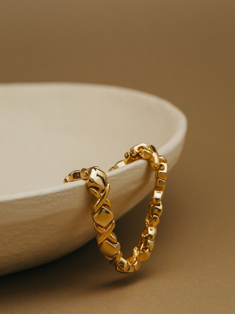 Orelia London Gold Tone Solid Cross Metal Tennis Bracelet - Image 2 of 4