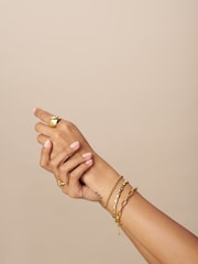 Orelia London Gold Tone Solid Cross Metal Tennis Bracelet - Image 3 of 4