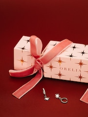 Orelia London Starburst Cracker Micro Pave Hoops Earrings - Image 3 of 5