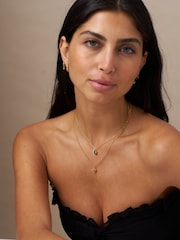 Orelia London Gold Tone Emerald Star Charm Necklace - Image 3 of 4