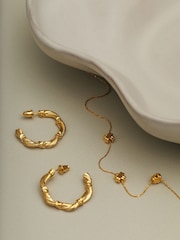 Orelia London Gold Tone Cross Trio Thread Thru Necklace - Image 3 of 4