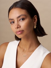 Orelia London Gold Tone Cross Trio Thread Thru Necklace - Image 4 of 4