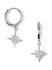Orelia London Starburst Huggie Hoop Earrings - Image 1 of 2