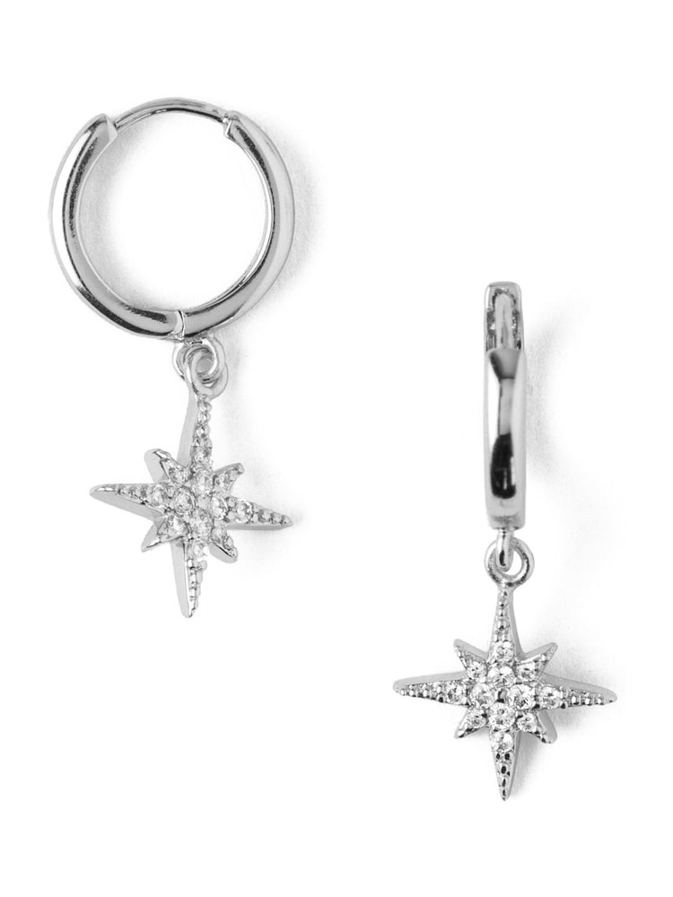 Orelia London Starburst Huggie Hoop Earrings - Image 1 of 2