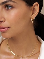 Orelia London Gold Tone Pave Mini Micro Hoop Earrings - Image 1 of 3