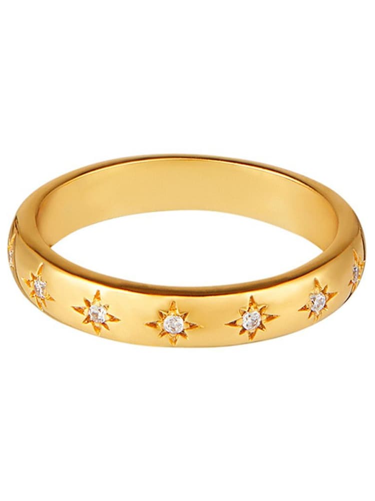 Orelia London Gold Tone Crystal Engraved Starburst Ring - Image 3 of 3 Orelia London Gold Tone Crystal Engraved Starburst Ring - Image 3 of 3