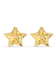 Orelia London Gold Tone Statement Crystal Star Stud Earrings - Image 1 of 3