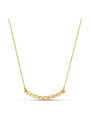 Orelia London Gold Tone Crystal Wave Curved Bar Necklace - Image 2 of 4