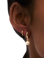Orelia London Mini Micro Hoop Earrings - Image 2 of 3