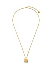 Orelia London Gold Tone Molten Square Charm Necklace - Image 1 of 3