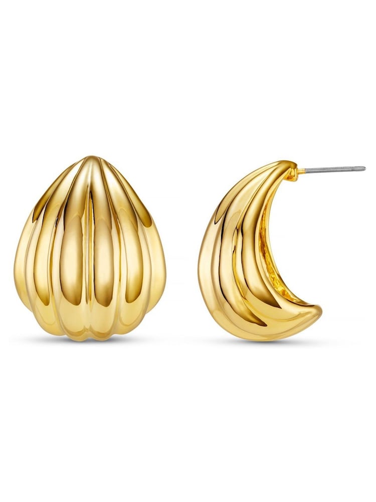 Orelia London Statement Voluminous Curved Drop Earrings - Image 1 of 3 Orelia London Statement Voluminous Curved Drop Earrings - Image 1 of 3