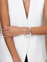 Orelia London Rectangular Link T-Bar Bracelet - Image 2 of 2