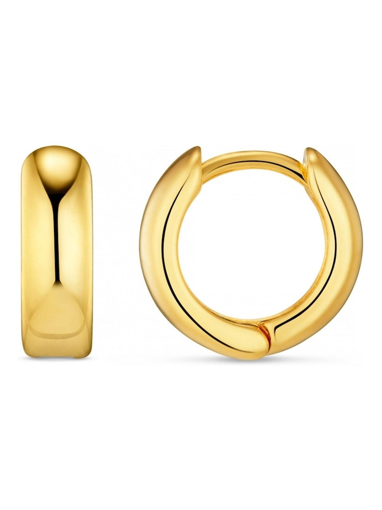 Orelia London Mini Domed Huggie Hoop Earrings - Image 1 of 2