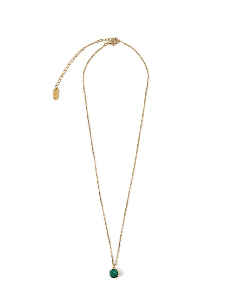 Orelia London Swarovski Emerald Ditsy Necklace - Image 1 of 3