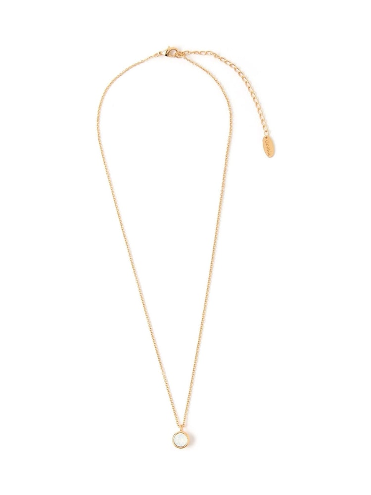 Orelia London Swarovski Opal Ditsy Necklace - Image 1 of 2