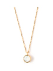 Orelia London Swarovski Opal Ditsy Necklace - Image 2 of 2