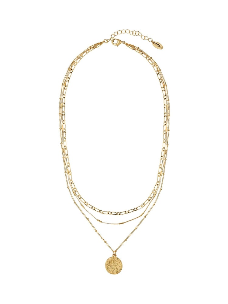 Orelia London Multi Row Coin Necklace - Image 1 of 5