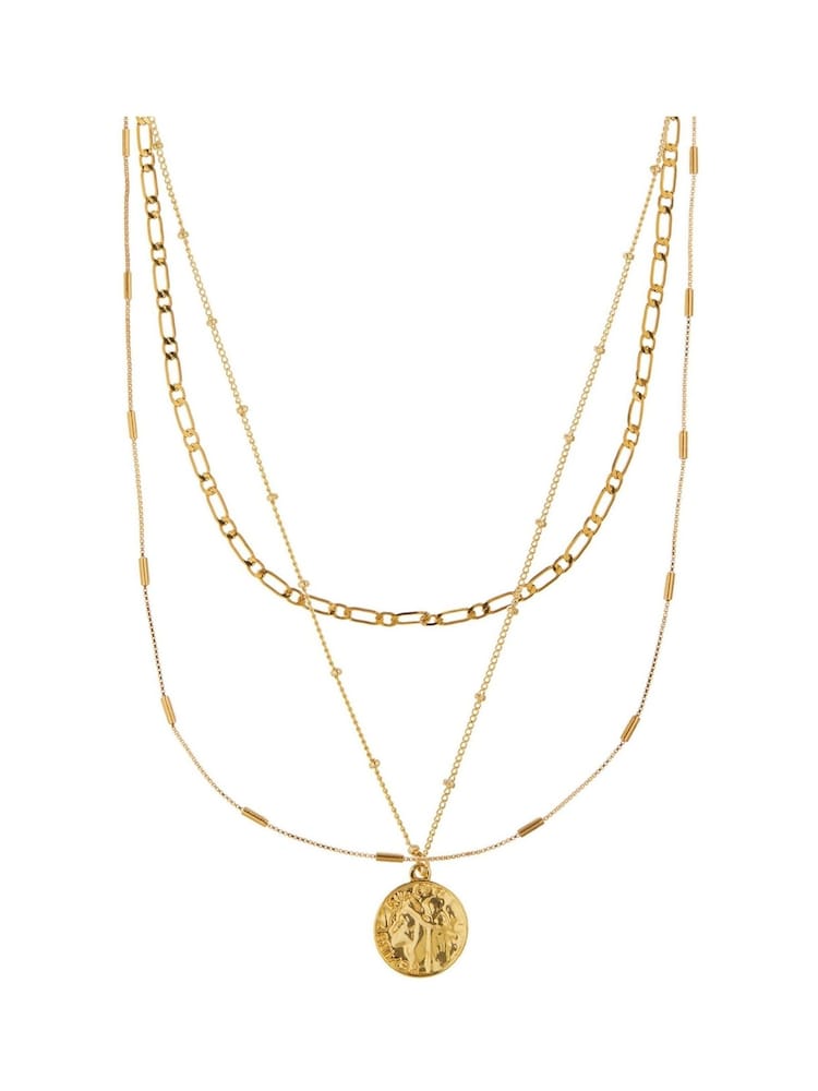 Orelia London Multi Row Coin Necklace - Image 2 of 5