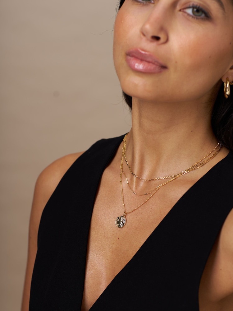 Orelia London Multi Row Coin Necklace - Image 5 of 5